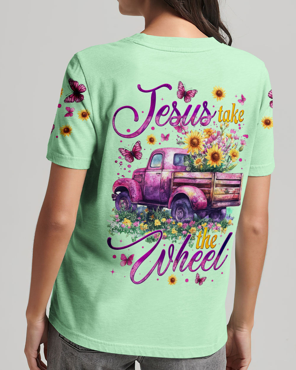 Jesus Take The Wheel Women's All Over Print Shirt - Tytm0502252