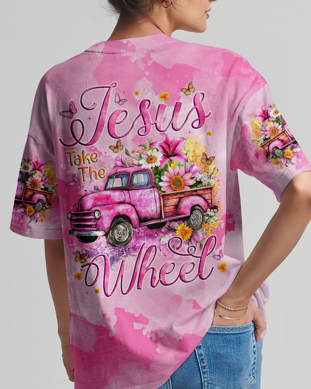 Jesus Take The Wheel Women's All Over Print Shirt - Tytm0509242