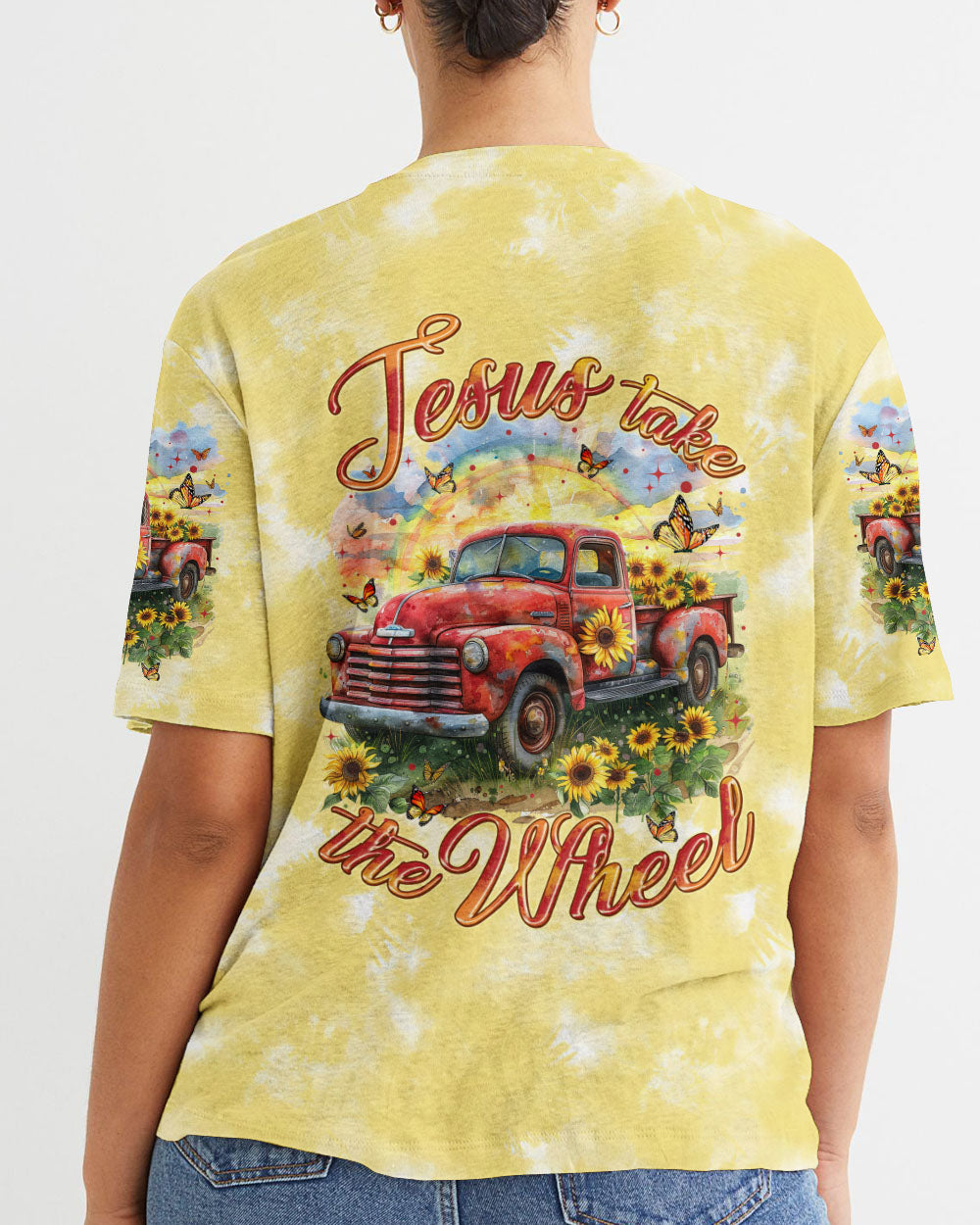 Jesus Take The Wheel Tie Dye Women's All Over Print Shirt - Tytm0603242