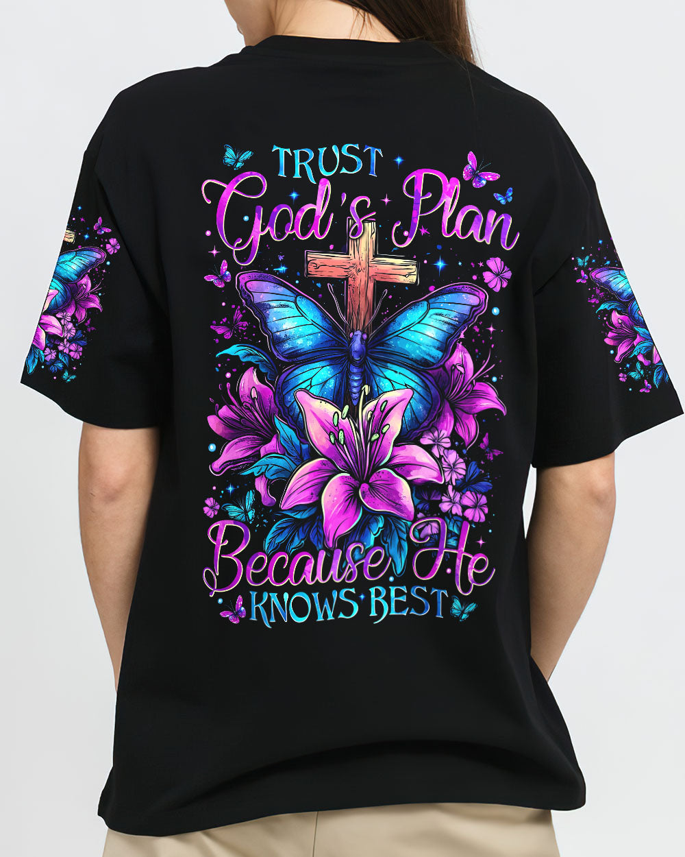 Trust God's Plan Butterfly Women's All Over Print Shirt - Tytm0603253