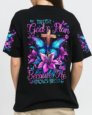 Trust God's Plan Butterfly Women's All Over Print Shirt - Tytm0603253