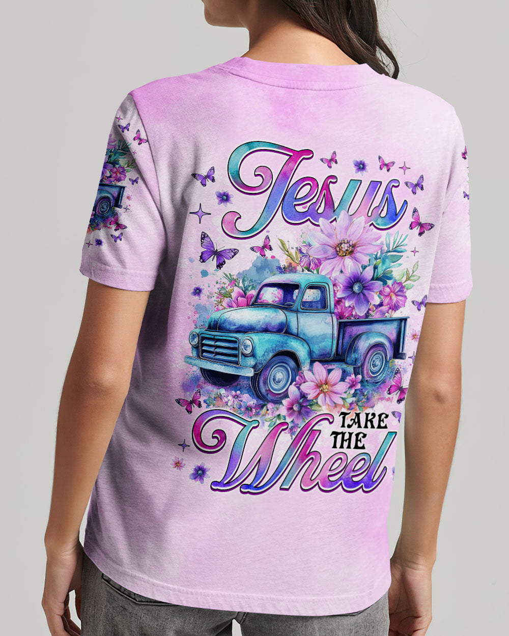 Jesus Take The Wheel Women's All Over Print Shirt - Tytm0711244