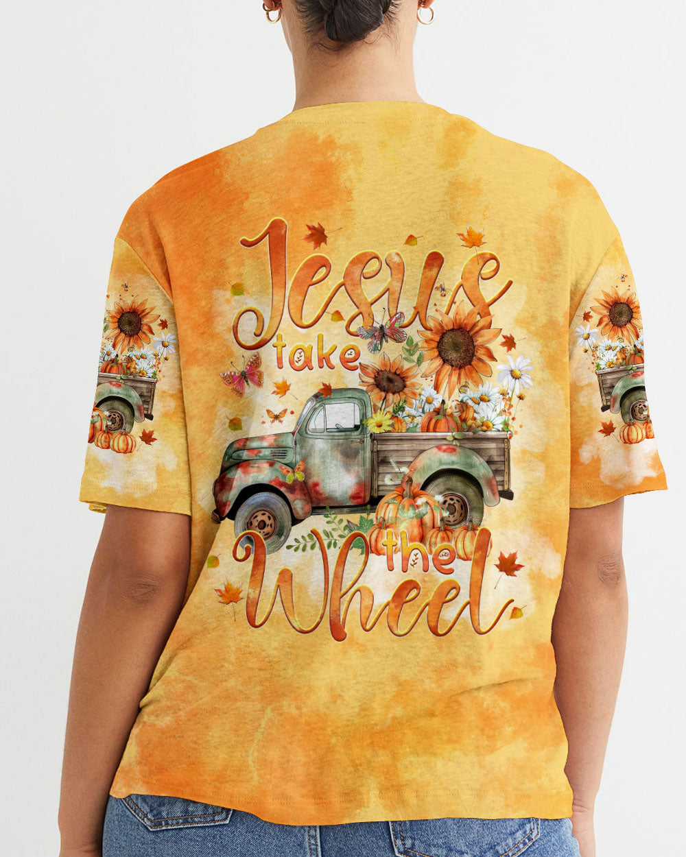 Jesus Take The Wheel Autumn Women's All Over Print Shirt - Tytm0808241