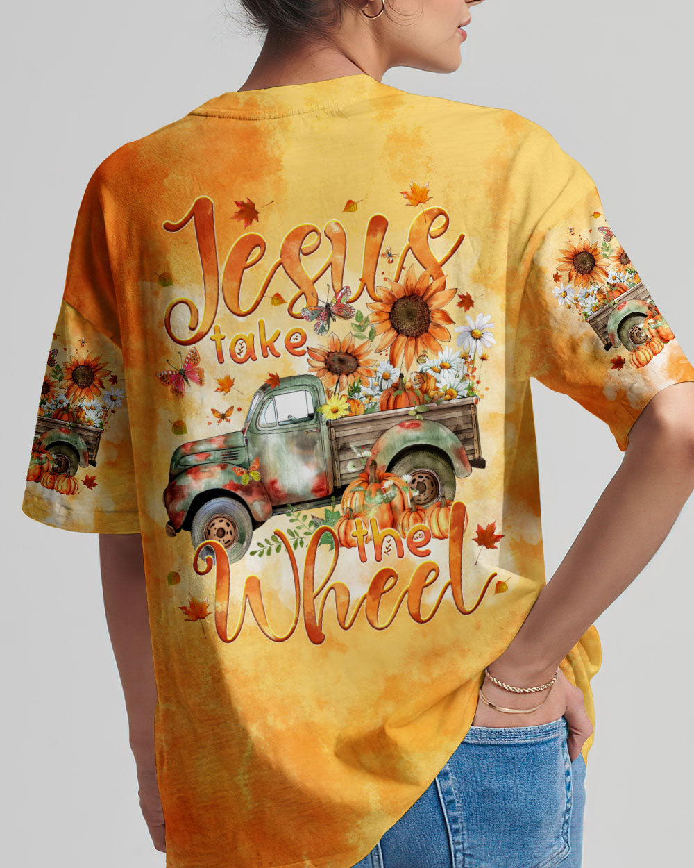 Jesus Take The Wheel Autumn Women's All Over Print Shirt - Tytm0808241