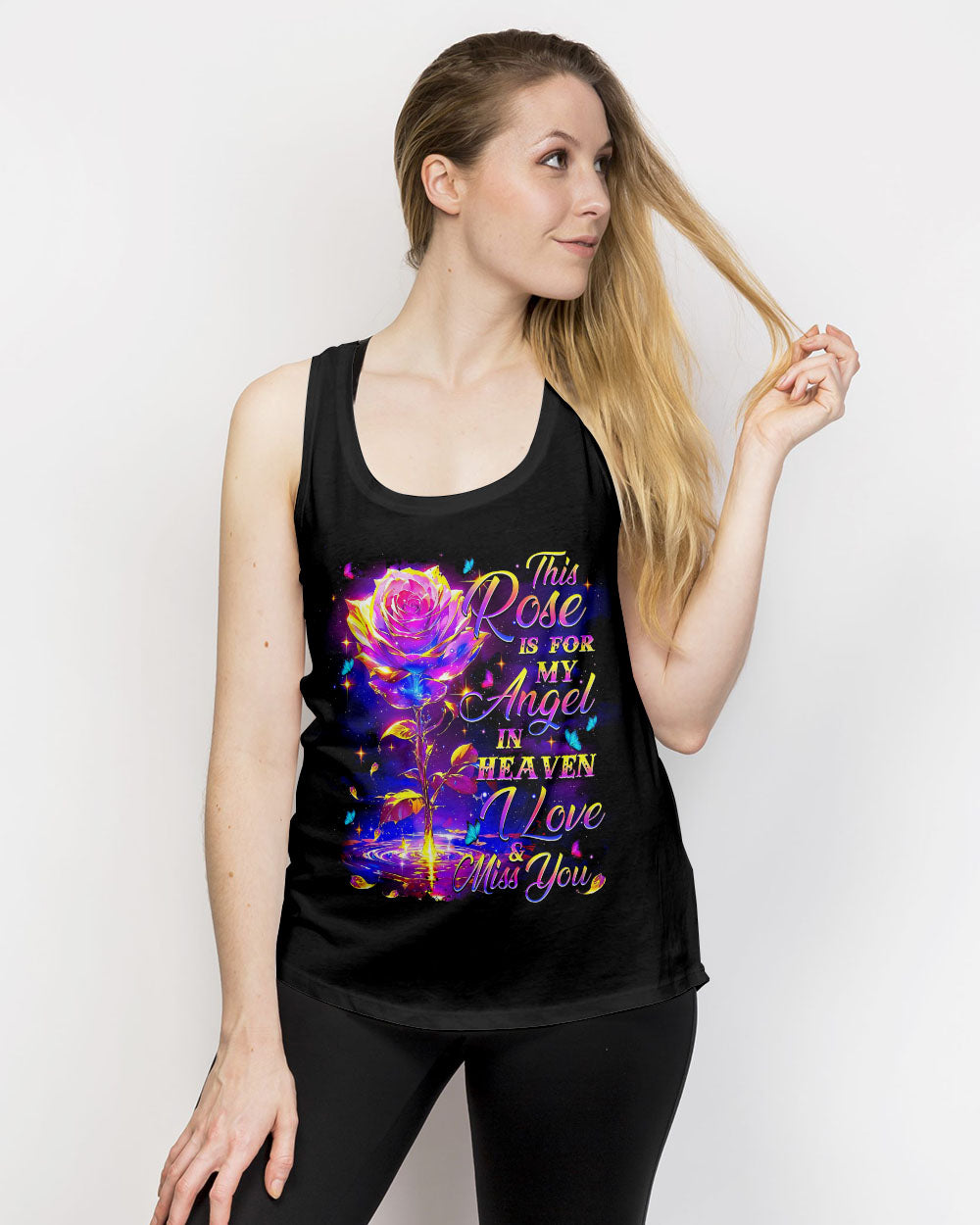 This Rose Is For My Angel In Heaven Women's All Over Print Shirt - Tytm0808244