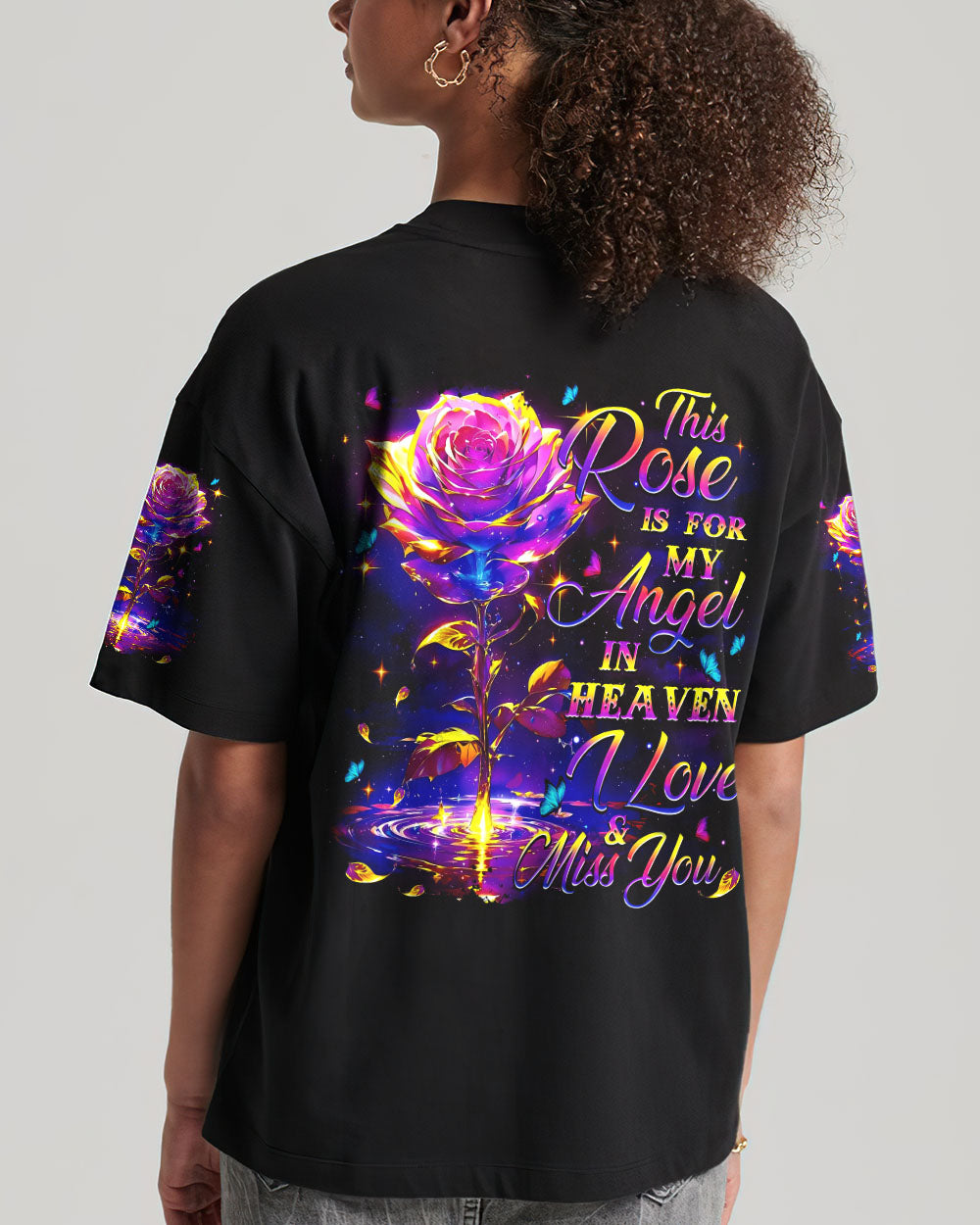 This Rose Is For My Angel In Heaven Women's All Over Print Shirt - Tytm0808244