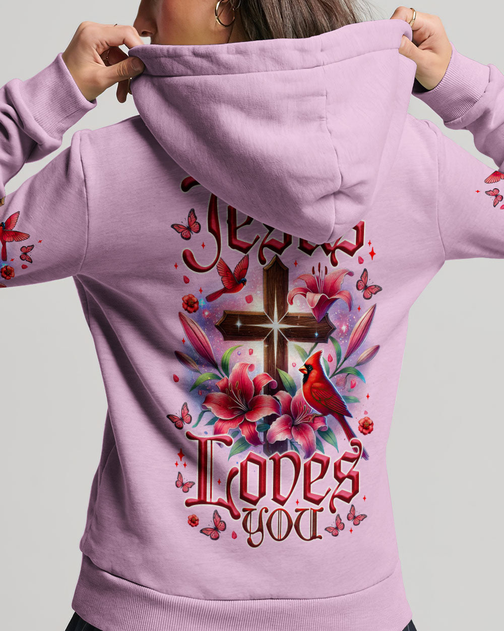 Jesus Loves You Cardinals Women's All Over Print Shirt - Tytm1103252
