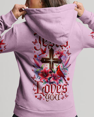 Jesus Loves You Cardinals Women's All Over Print Shirt - Tytm1103252