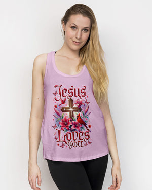 Jesus Loves You Cardinals Women's All Over Print Shirt - Tytm1103252