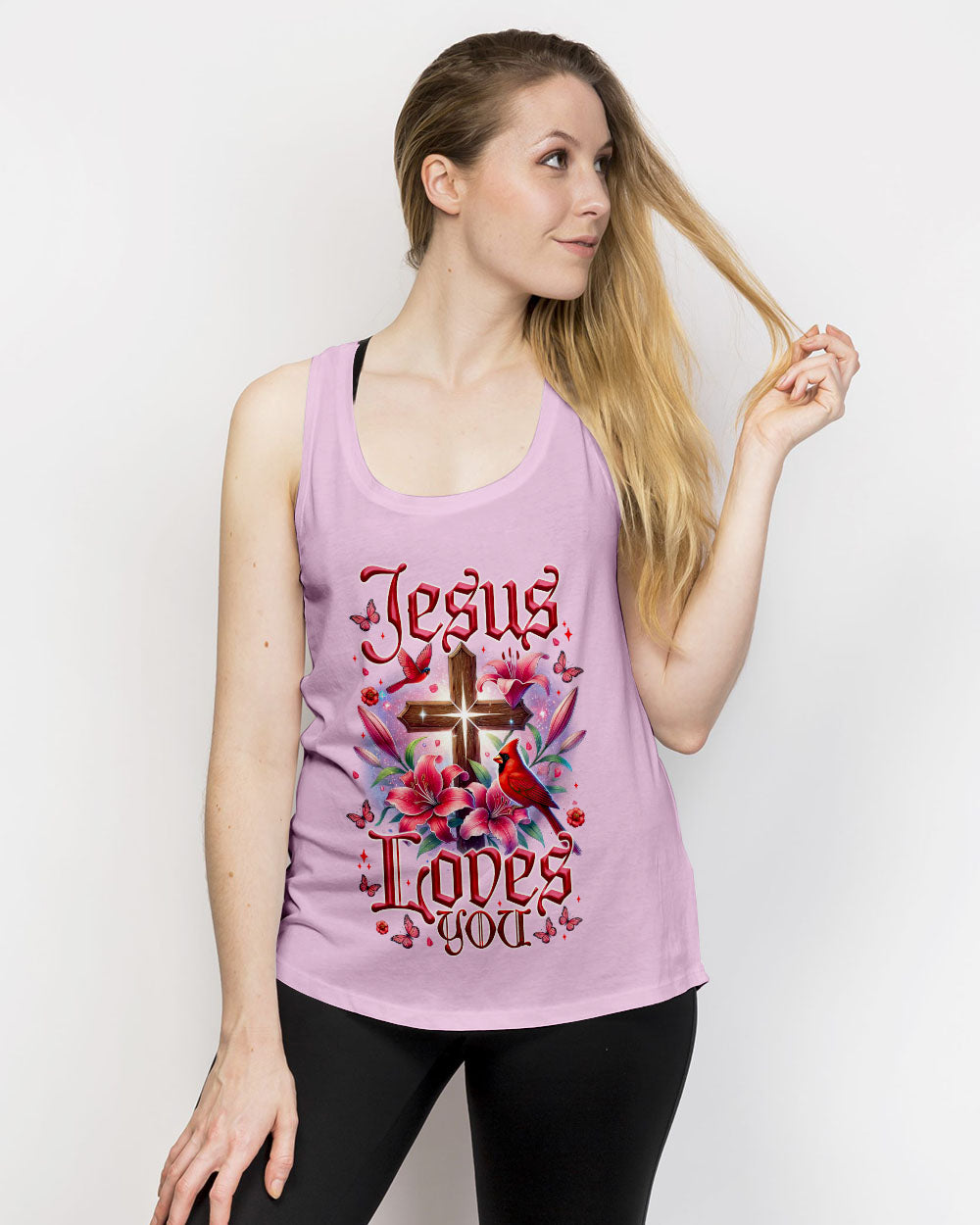Jesus Loves You Cardinals Women's All Over Print Shirt - Tytm1103252
