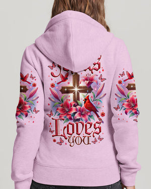 Jesus Loves You Cardinals Women's All Over Print Shirt - Tytm1103252