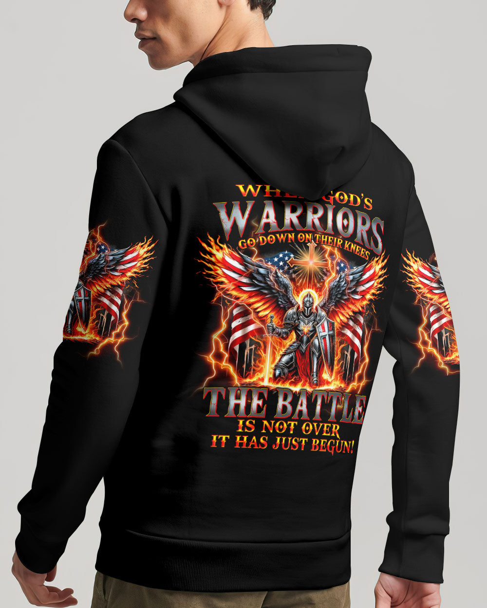 When God's Warriors Go Down On Their Knees Men's All Over Print Shirt - Tytm1206242