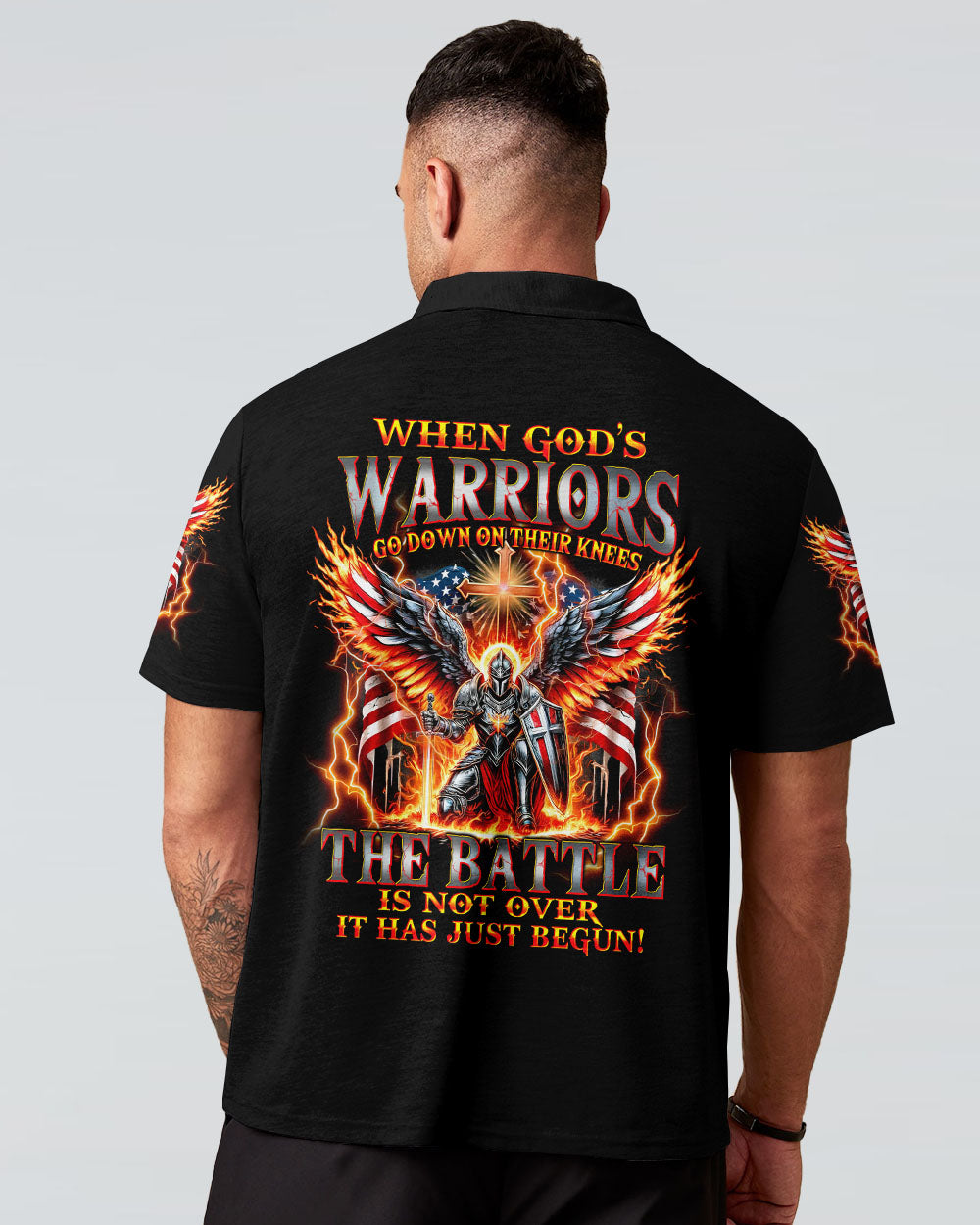 When God's Warriors Go Down On Their Knees Men's All Over Print Shirt - Tytm1206242