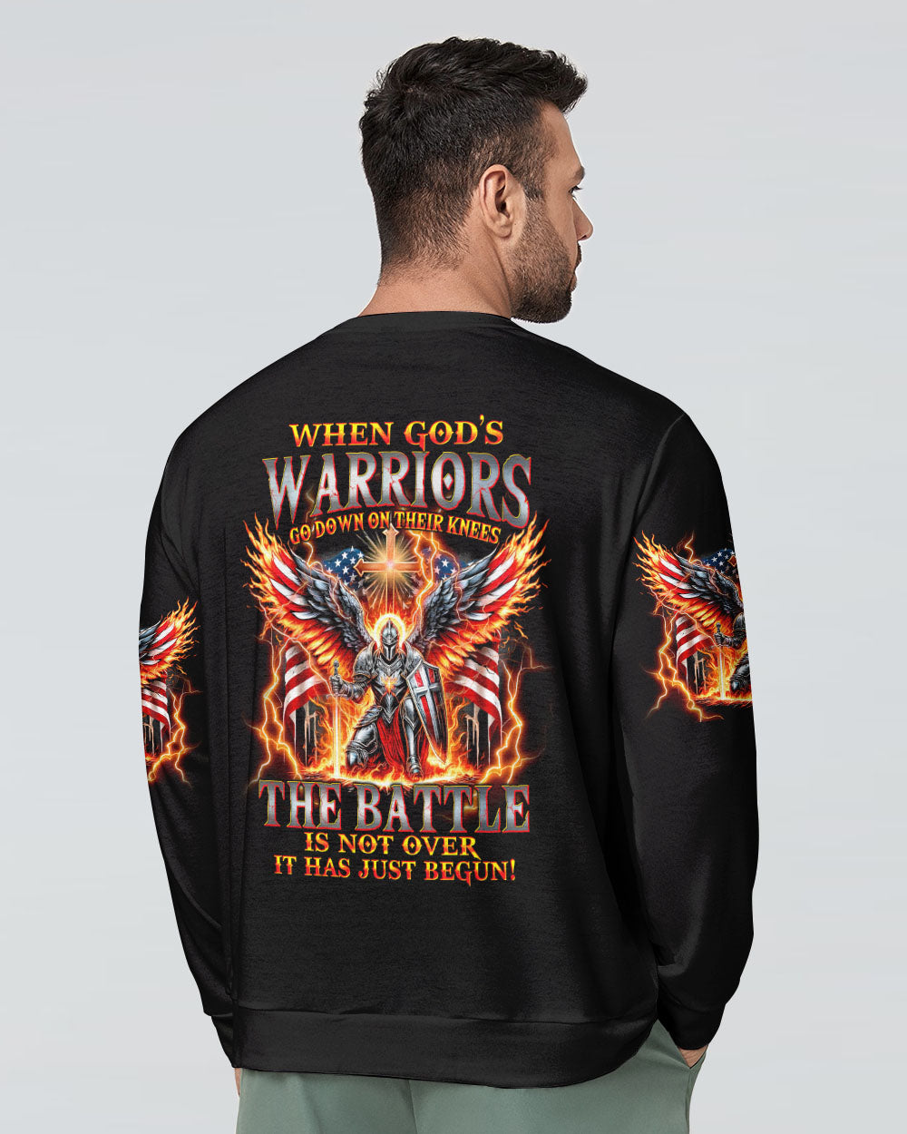 When God's Warriors Go Down On Their Knees Men's All Over Print Shirt - Tytm1206242