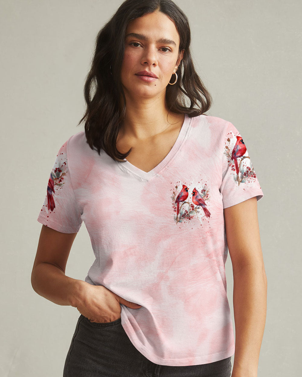 I Believe There Are Angels Among Us Red Cardinal Women's All Over Print Shirt - Tytm1210242