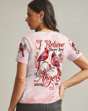 I Believe There Are Angels Among Us Red Cardinal Women's All Over Print Shirt - Tytm1210242