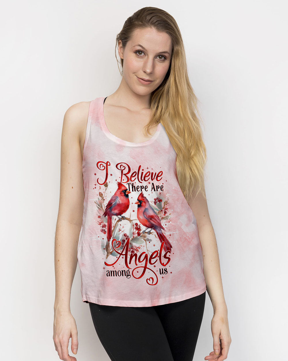 I Believe There Are Angels Among Us Red Cardinal Women's All Over Print Shirt - Tytm1210242