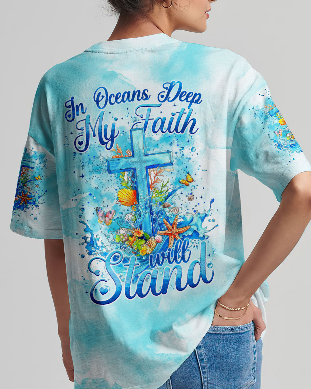 In Oceans Deep My Faith Will Stand Women's All Over Print Shirt - Tytm13082242