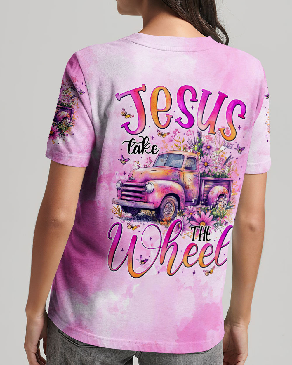Jesus Take The Wheel Women's All Over Print Shirt - Tytm1403252