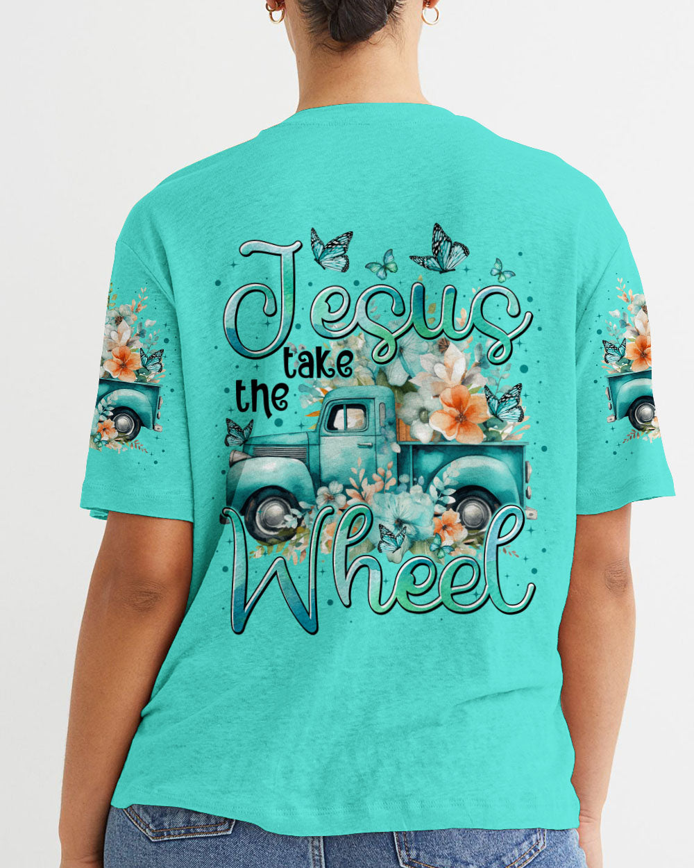 Jesus Take The Wheel Women's All Over Print Shirt - Tytm1412234
