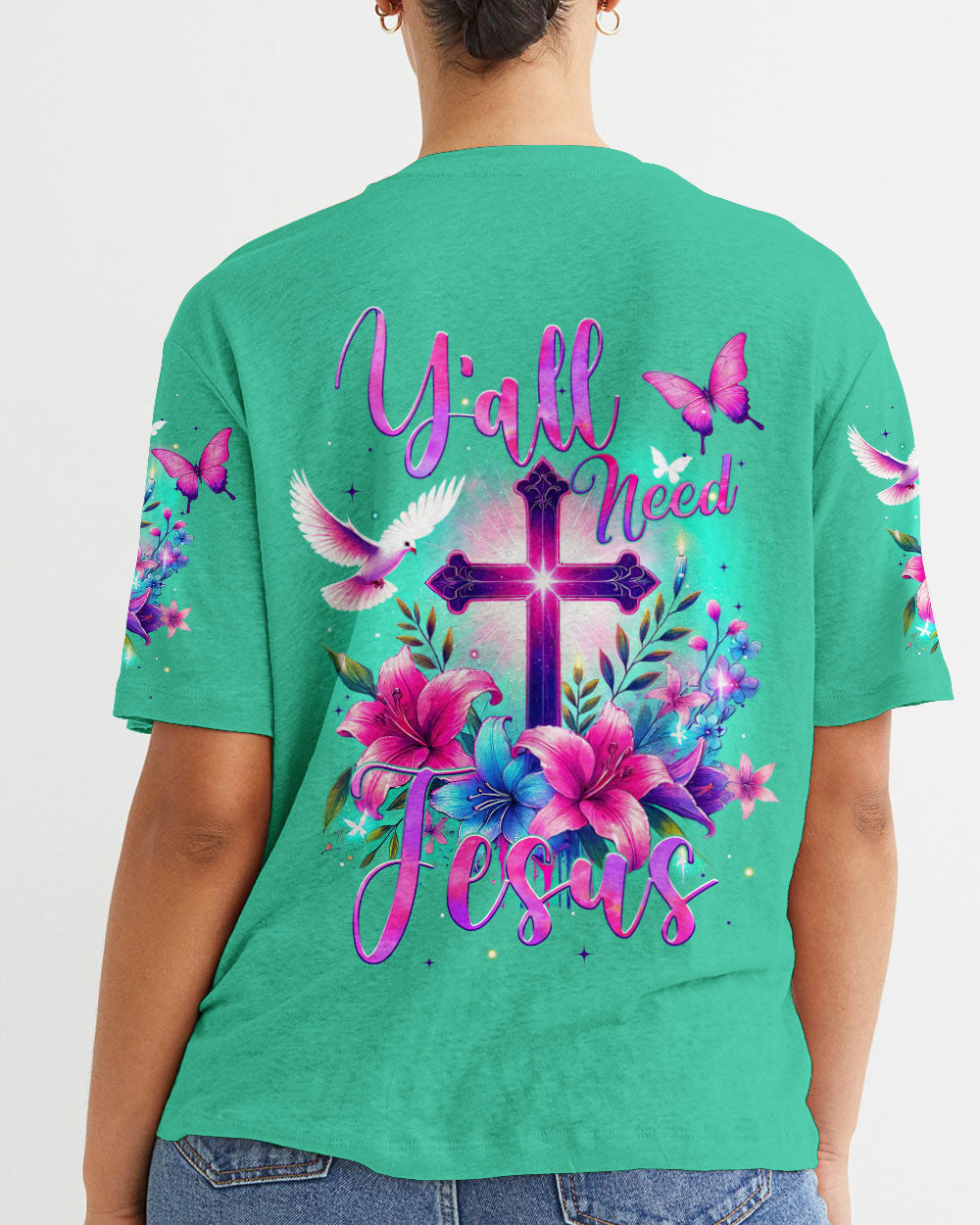 Y'all Need Jesus Women's All Over Print Shirt - Tytm1607241