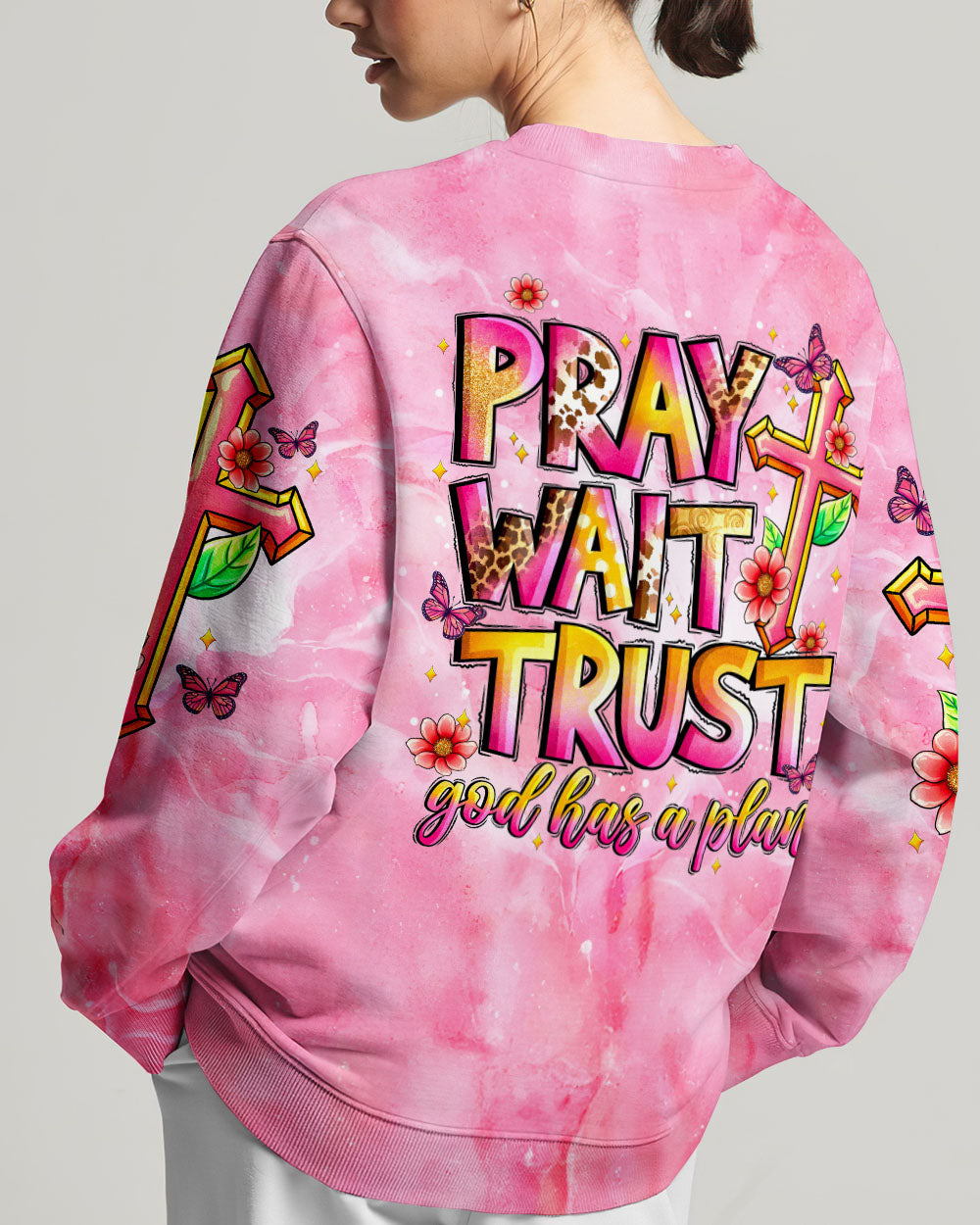 Pray Wait Trust God Has A Plan Women's All Over Print Shirt - Tytm1707242
