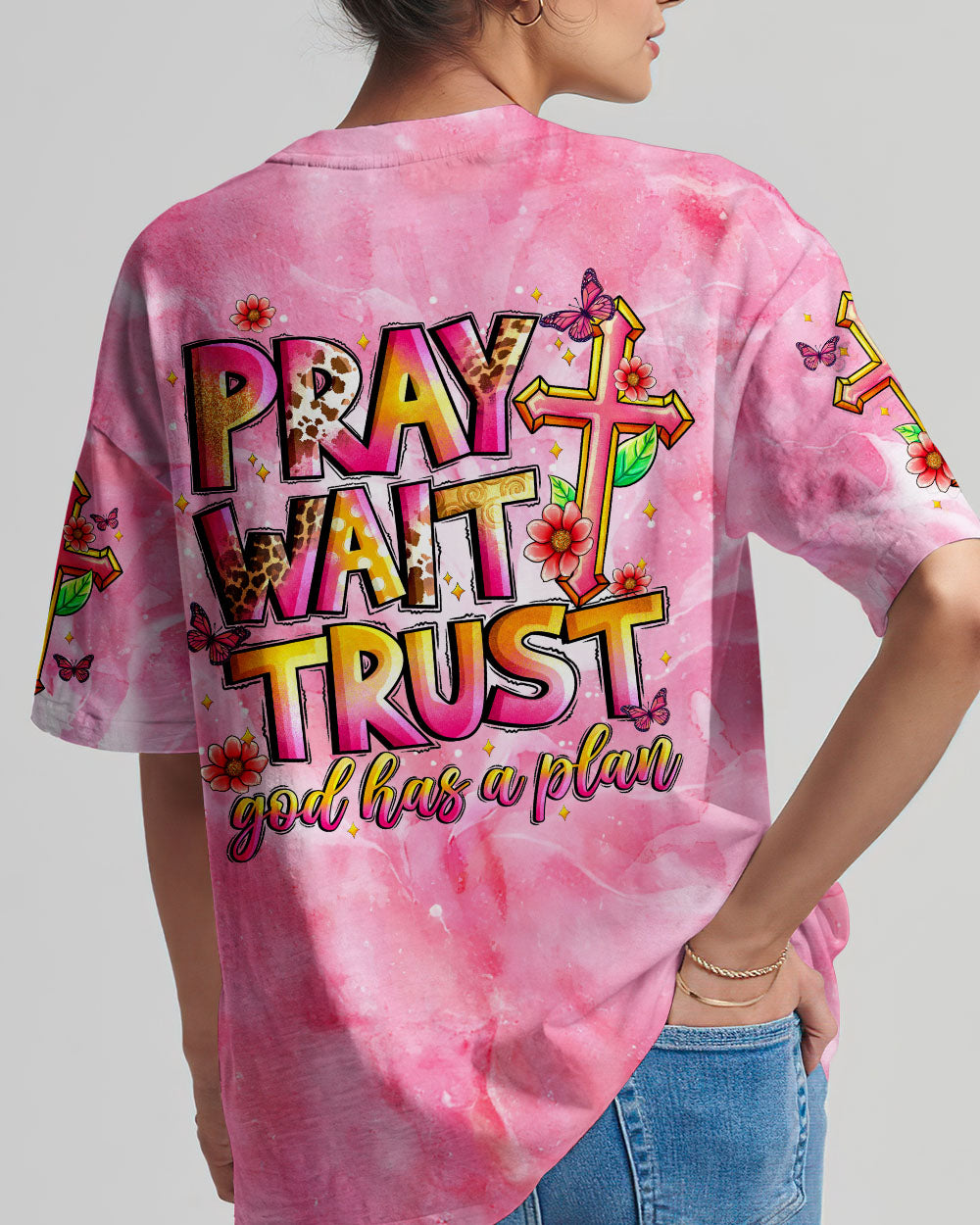 Pray Wait Trust God Has A Plan Women's All Over Print Shirt - Tytm1707242