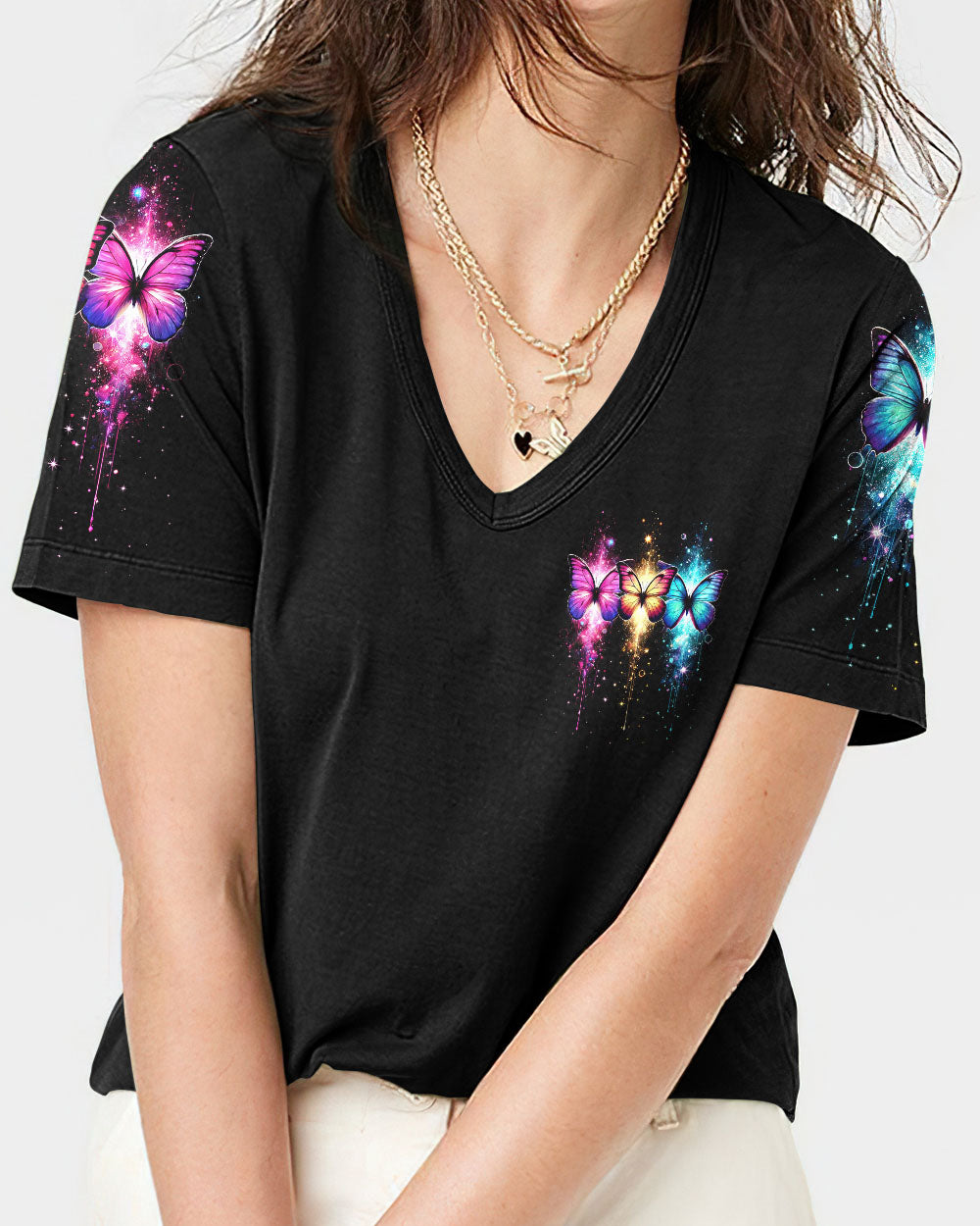 Faith Hope Love Butterflies Women's All Over Print Shirt - Tytm1802252