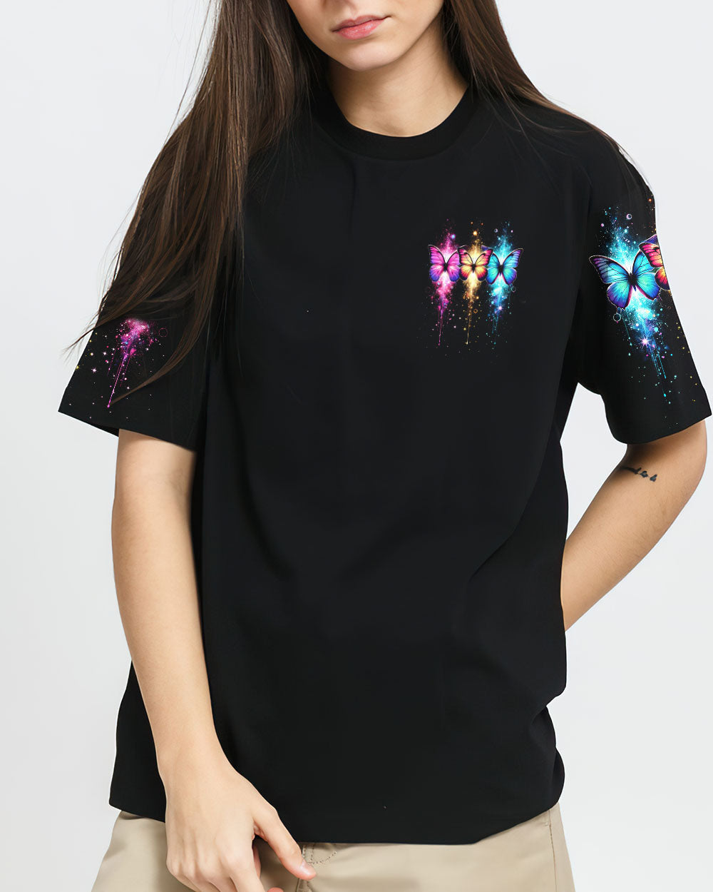 Faith Hope Love Butterflies Women's All Over Print Shirt - Tytm1802252
