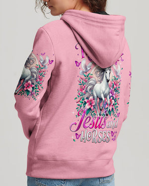 This Girl Runs On Jesus And Horses Women's All Over Print Shirt - Tytm1903251