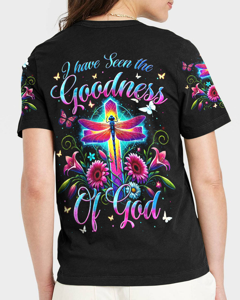 I Have Seen The Goodness Of God Dragonfly Women's All Over Print Shirt - Tytm1907241