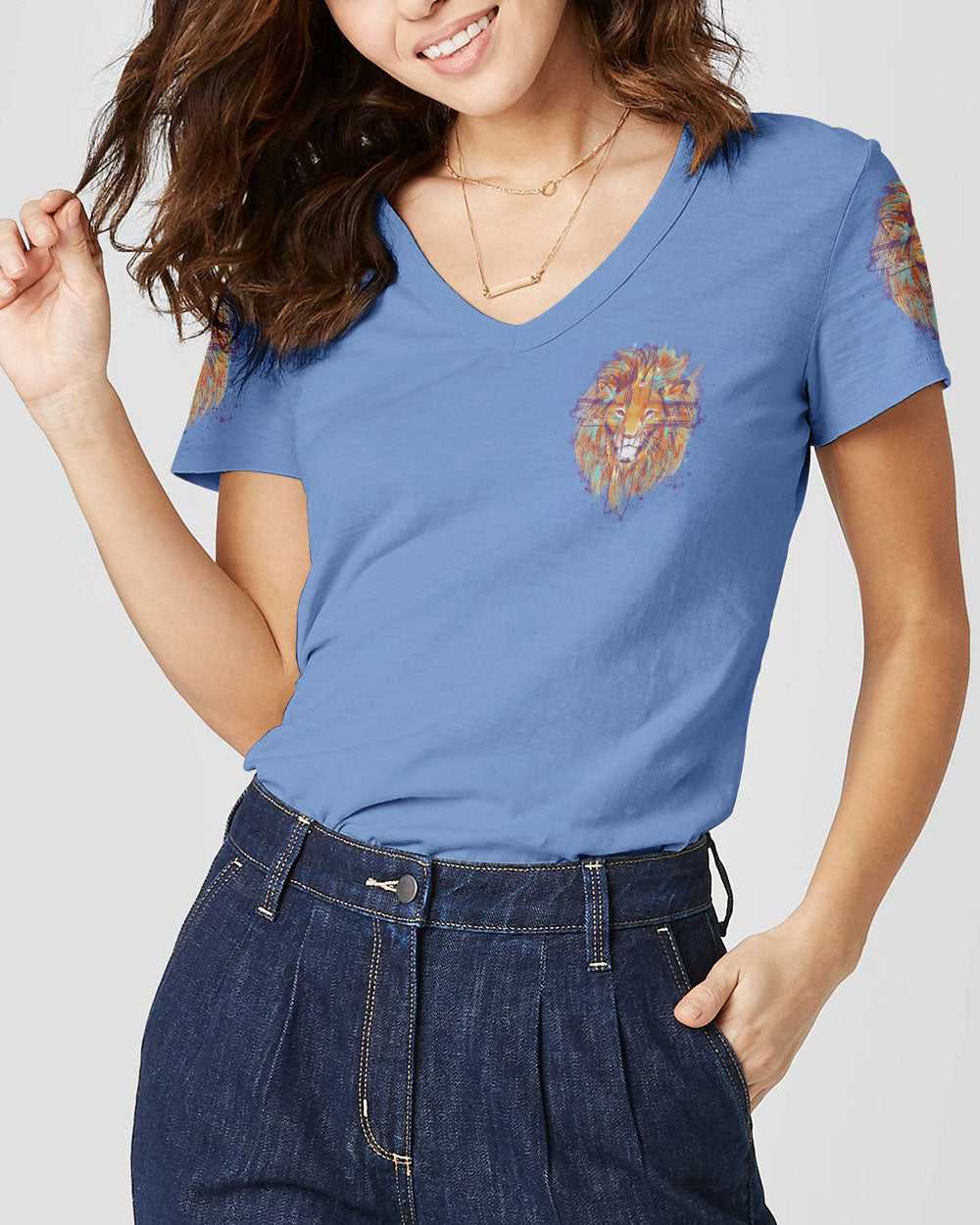 I Will Not Be Shaken Lion Women's All Over Print Shirt - Tytm2401244