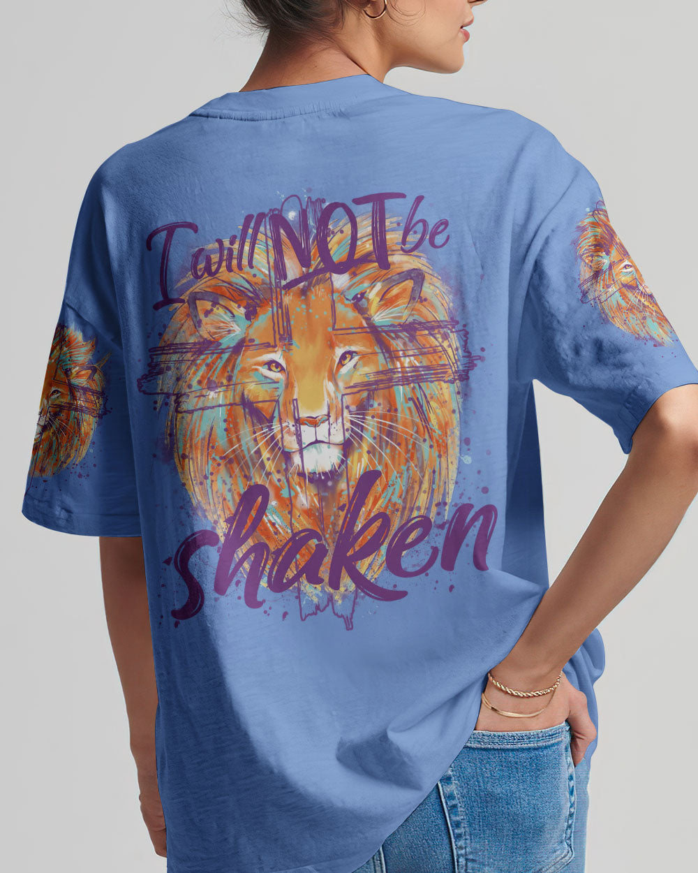 I Will Not Be Shaken Lion Women's All Over Print Shirt - Tytm2401244