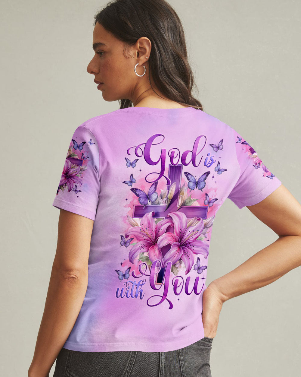 God Is With You Women's All Over Print Shirt - Tytm2611242