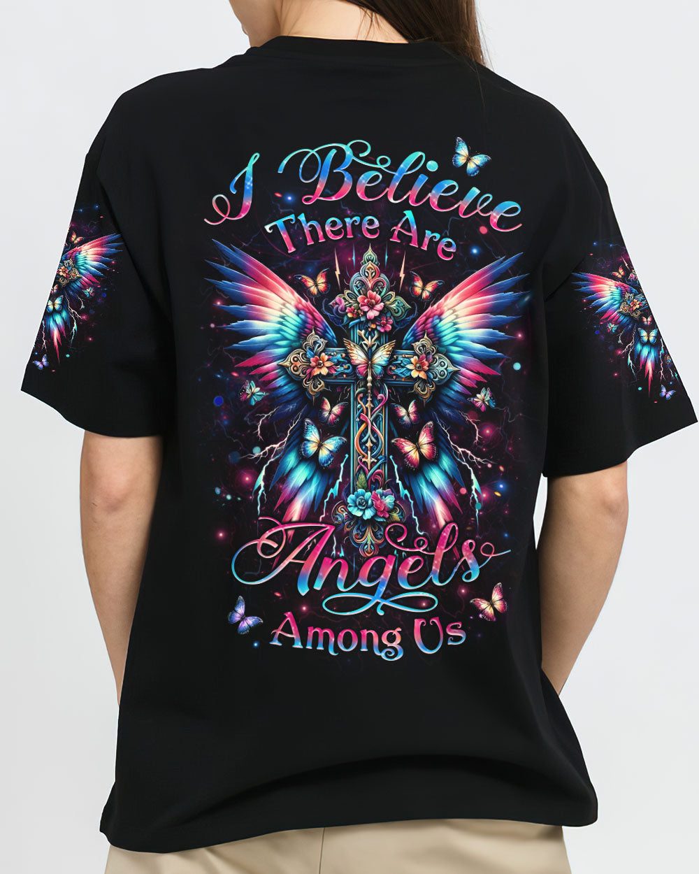 I Believe There Are Angels Among Us Women's All Over Print Shirt - Yhlt1512234