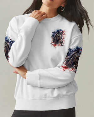 Runs On Jesus And Horses Women's All Over Print Shirt - Yhdu0107253