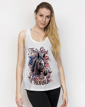 Runs On Jesus And Horses Women's All Over Print Shirt - Yhdu0107253