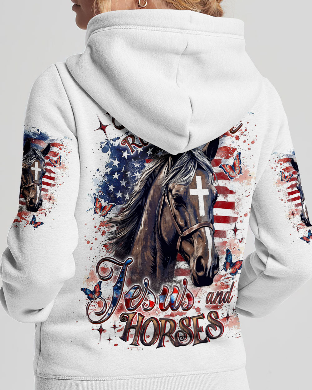 Runs On Jesus And Horses Women's All Over Print Shirt - Yhdu0107253