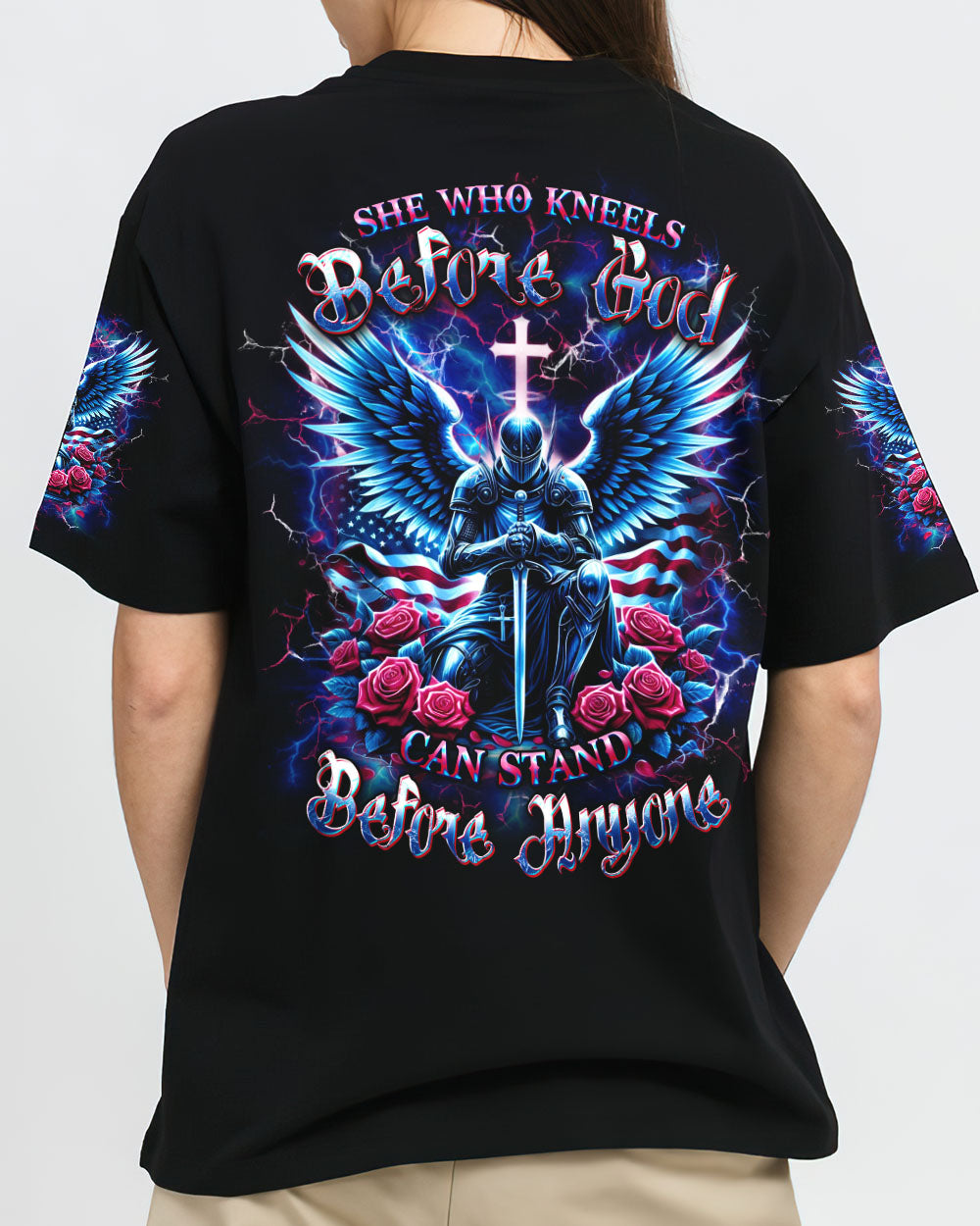 She Who Kneels Before God Women's All Over Print Shirt - Yhdu0111242