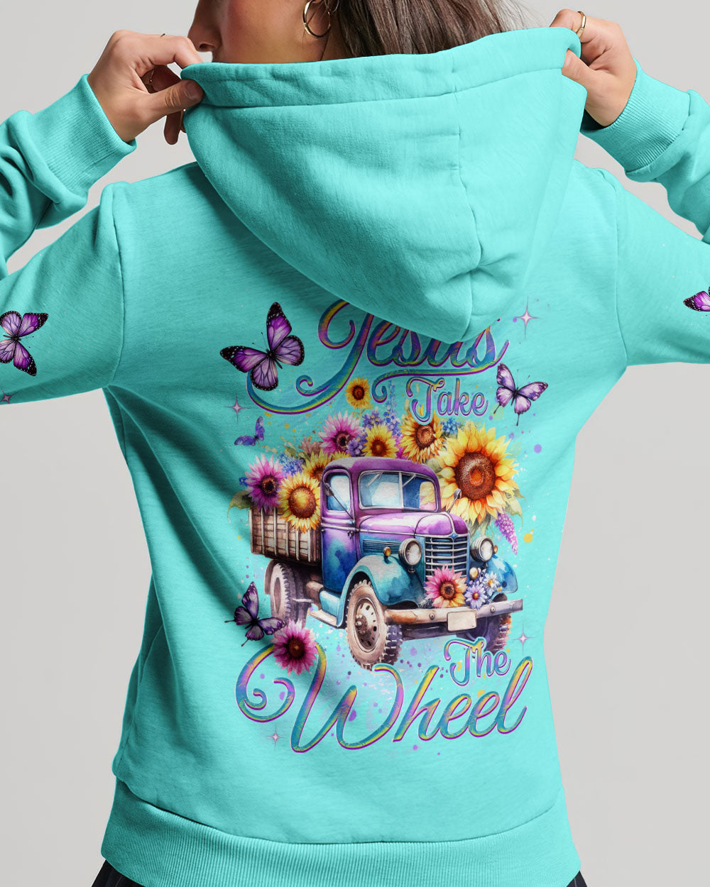 Jesus Take The Wheel Women's All Over Print Shirt - Yhdu0112232