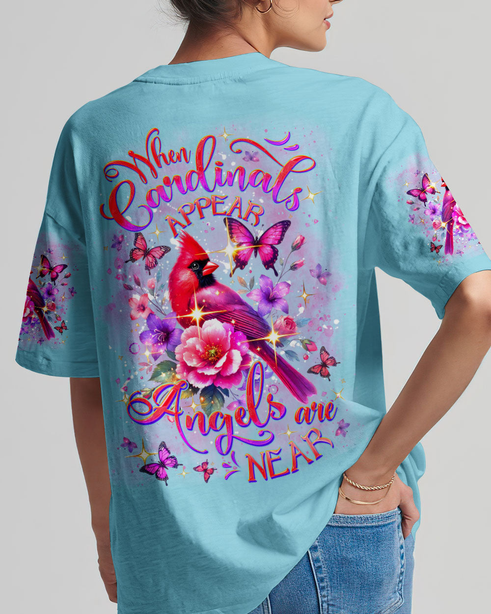 When Cardinals Appear Angels Are Near Women's All Over Print Shirt - Yhdu0201251