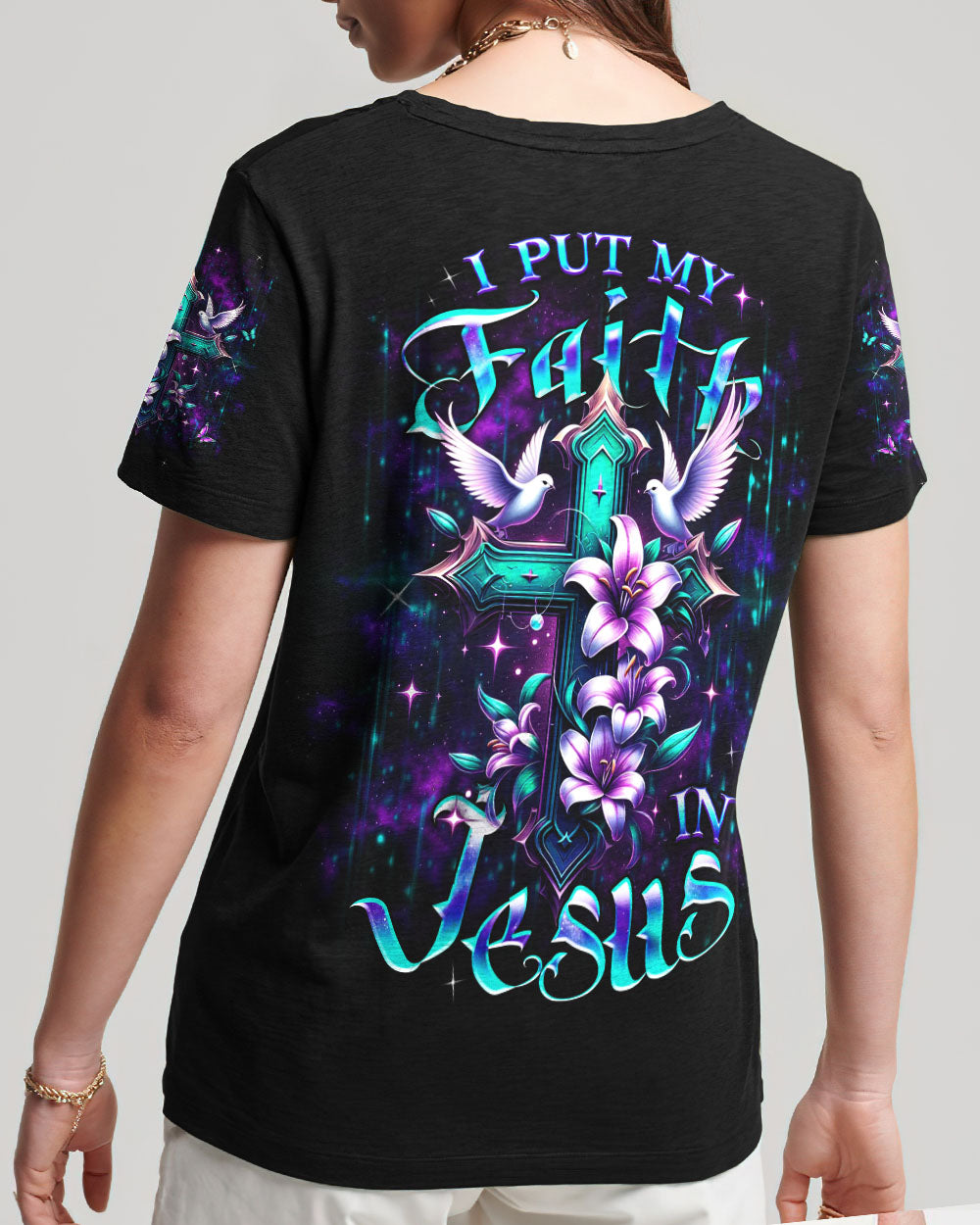 I Put My Faith In Jesus Women's All Over Print Shirt - Yhdu0210243