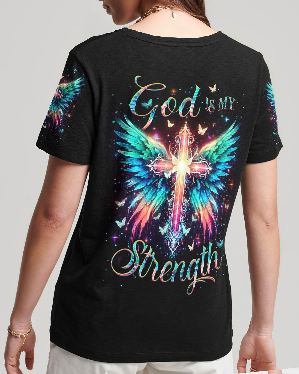 God Is My Strength Women's All Over Print Shirt - Yhdu0301243
