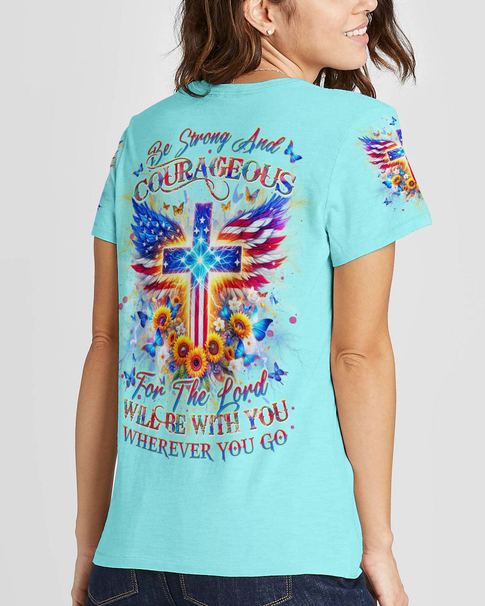 Be Strong And Courageous Women's All Over Print Shirt - Yhdu0401242