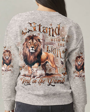 Stand With The Lion Rest In The Lamb Women's All Over Print Shirt - Yhdu0403253