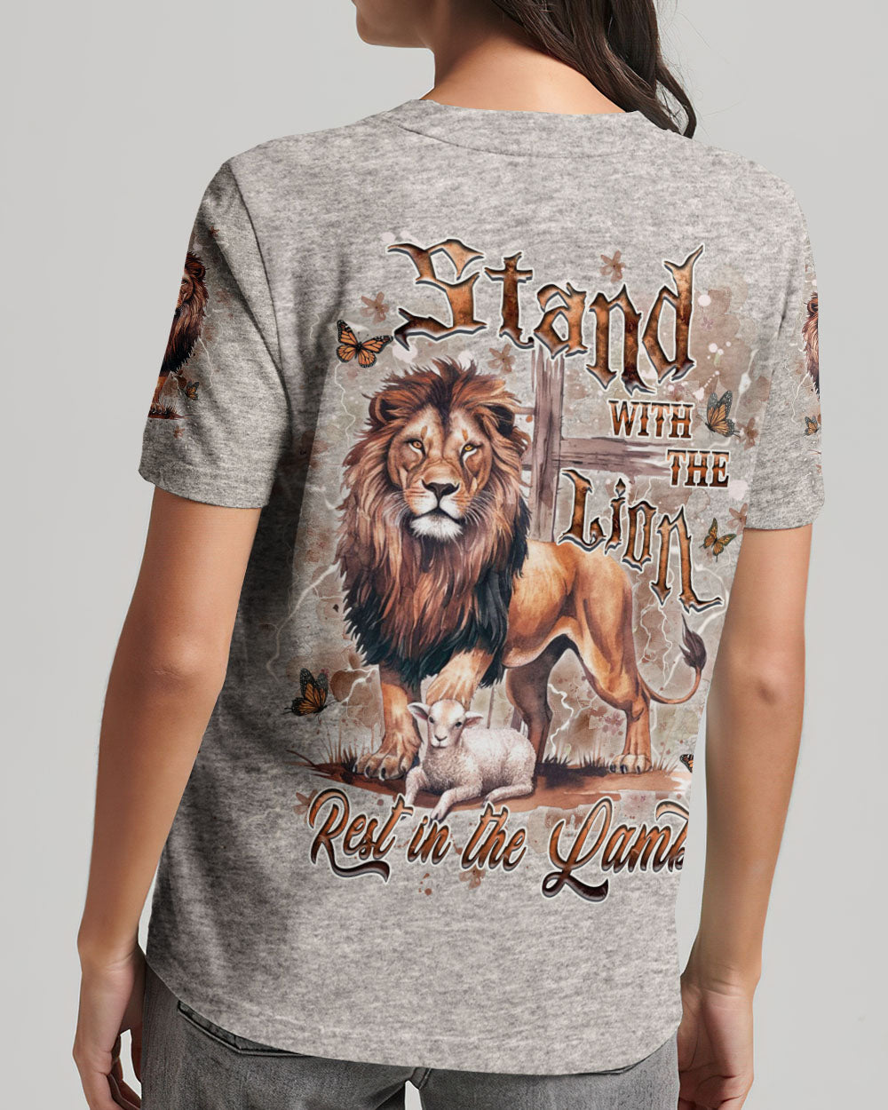 Stand With The Lion Rest In The Lamb Women's All Over Print Shirt - Yhdu0403253