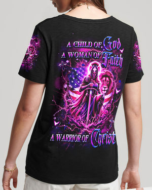 A Child Of God A Woman Of Faith Women's All Over Print Shirt - Yhdu0412242