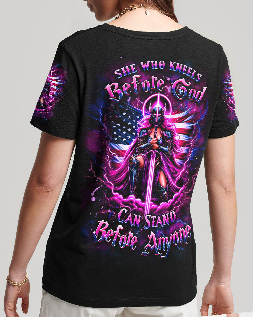 She Who Kneels Before God Women's All Over Print Shirt - Yhdu0512242