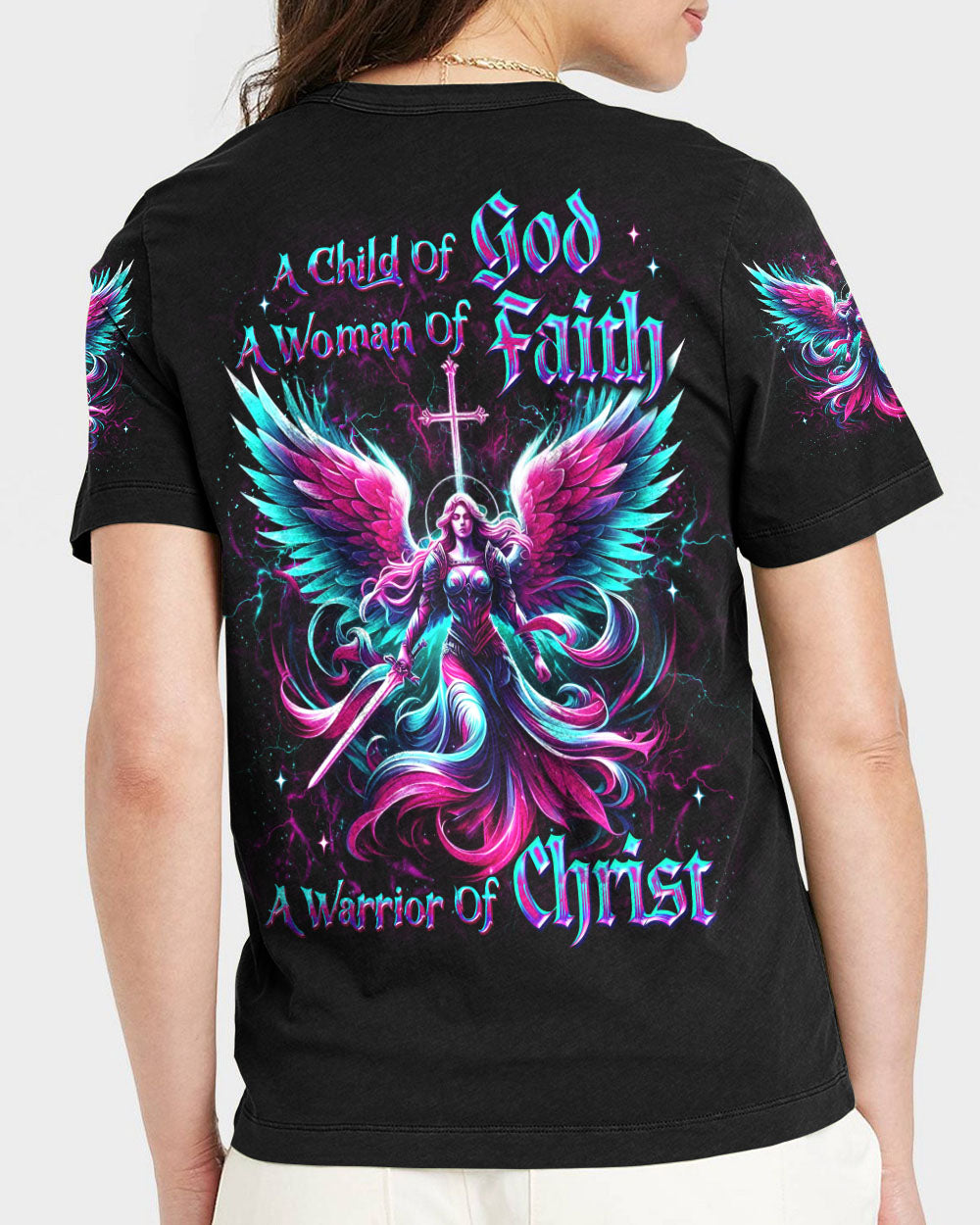 A Child Of God A Woman Of Faith Women's All Over Print Shirt - Yhdu0611243