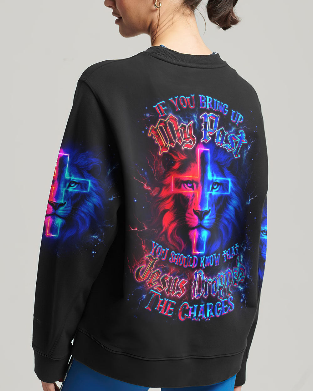 Jesus Dropped The Charges Lion Women's All Over Print Shirt - Yhdu0707253